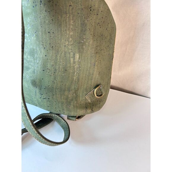 Made In Portugal Tan Olive Green 100% Natural Cork Convertible Sling Backpack main image 14